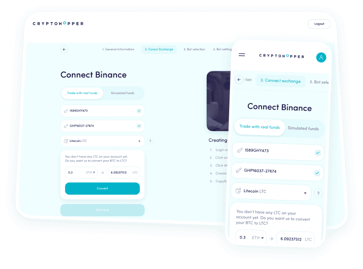 Image of the exchange connection page