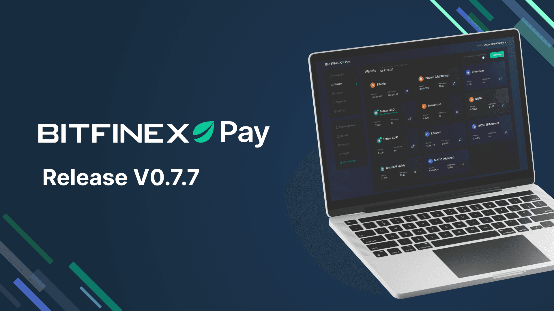 Bitfinex Pay – Release V0.7.7
