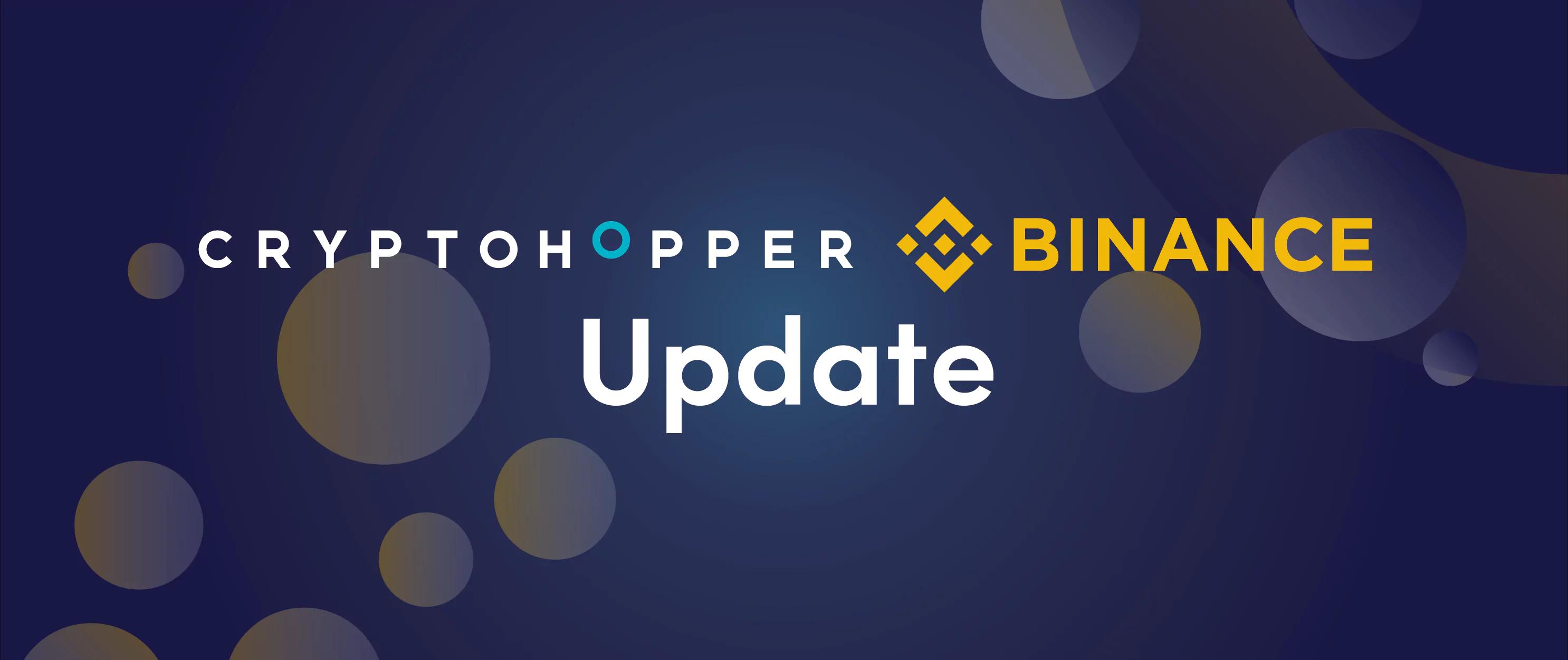 Binance exchange added to Cryptohopper