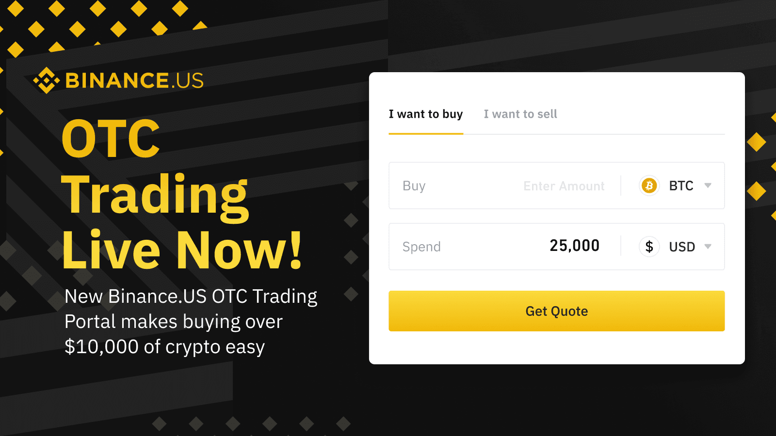 The Binance.US OTC Trading Portal Is Open Now!