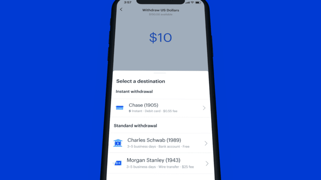 Coinbase now offers instant withdrawals