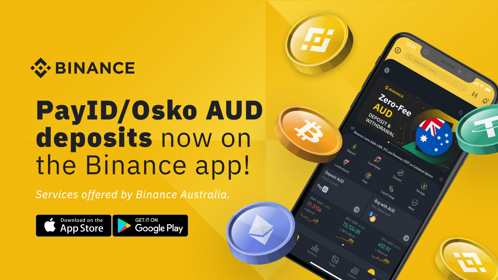 Deposit AUD via PayID to Buy Bitcoin in Australia, Now Available on the Binance App!