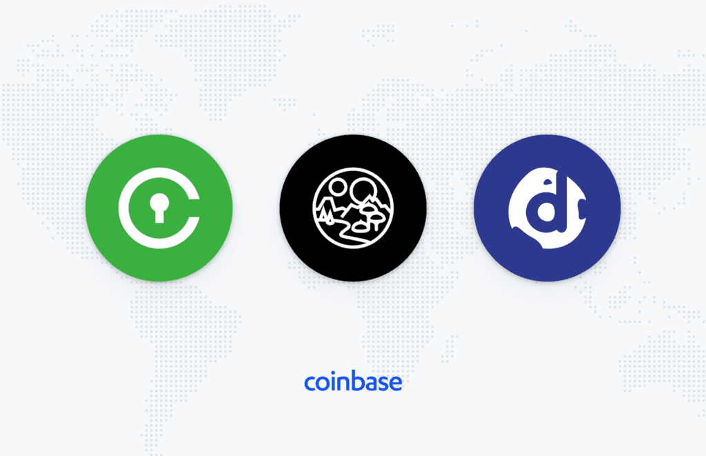 Civic (CVC), Decentraland (MANA), and district0x (DNT), are now available on Coinbase