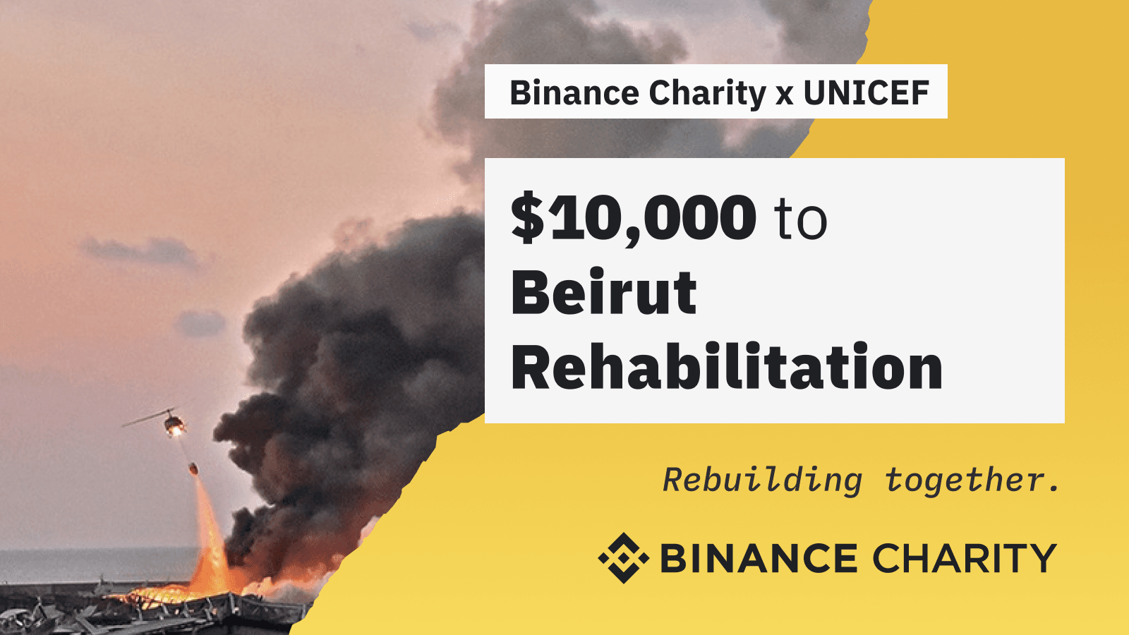 Binance Charity, UNICEF Work Together to Rehabilitate Beirut
