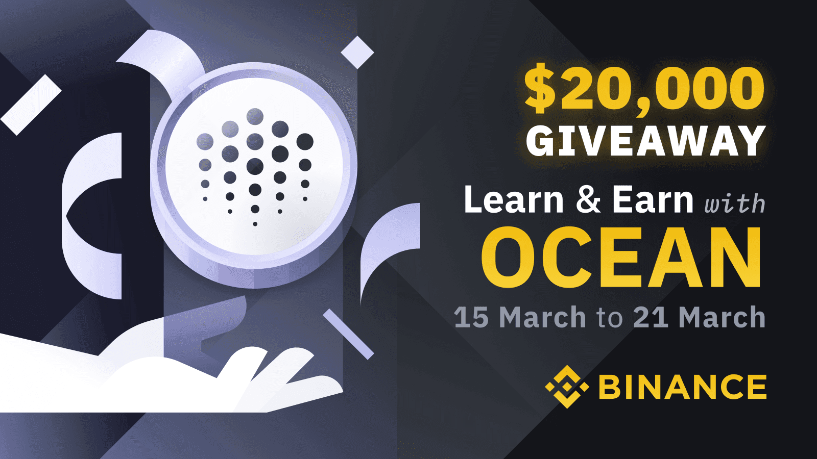 Binance Learn & Earn Series: A Total of $20,000 in OCEAN to be Given Away!