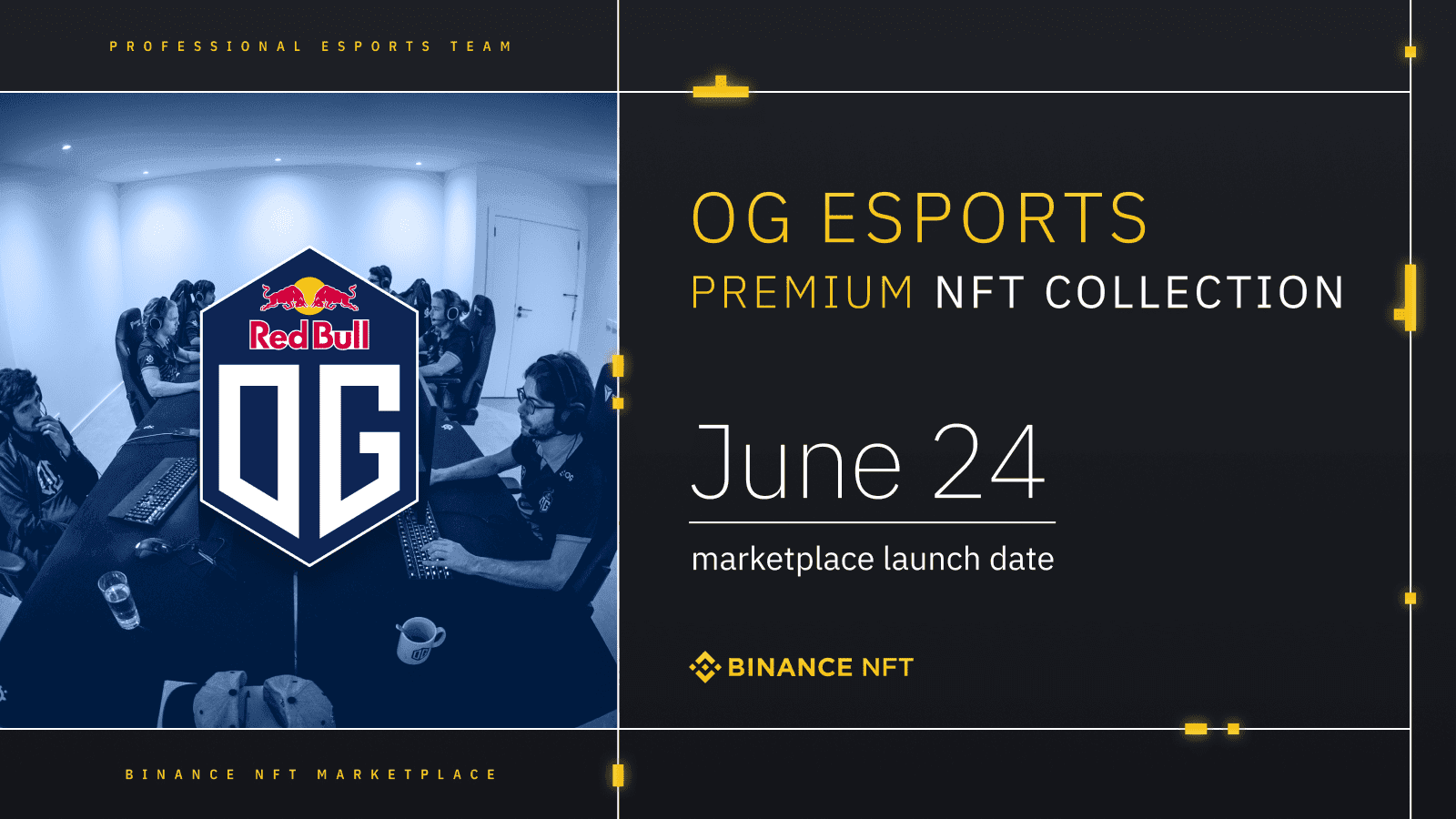 Binance NFT Marketplace Reveals The First Premium ESports Creator: OG ESports
