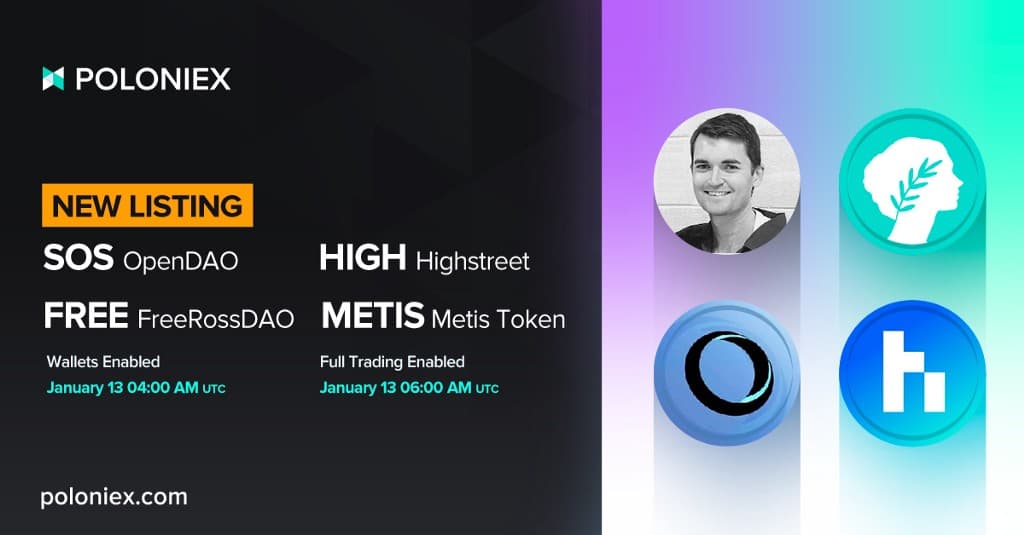 New Listings: SOS, HIGH, FREE, METIS
