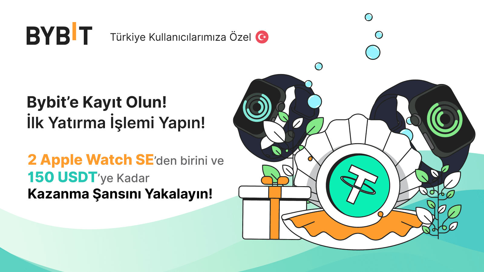 💰 Bybit Türkiye Kullanıcılarımıza Özel Birbirinden Değerli Ödüllerle USDT Kick-Off Etkinliği ⭐