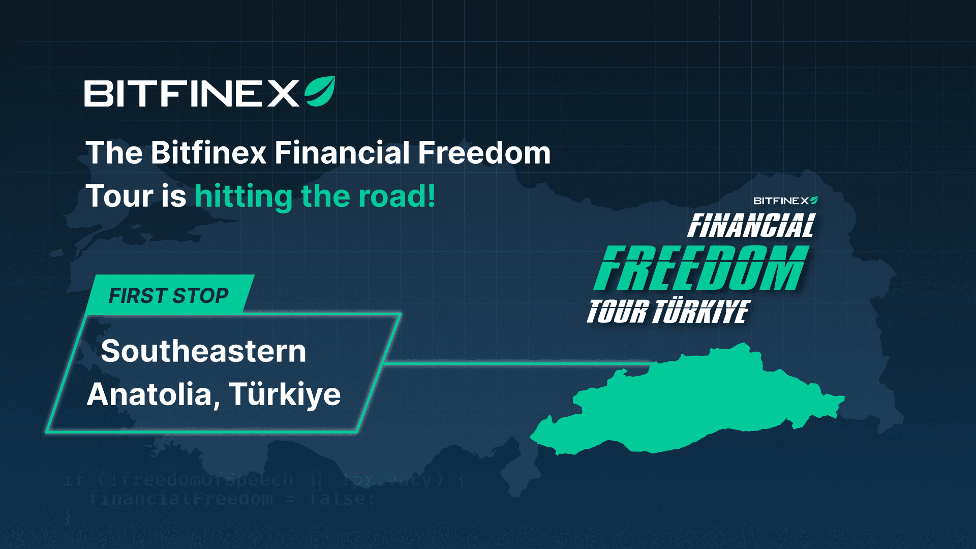 The Bitfinex Financial Freedom Tour is hitting the road: First stop, Southeastern Anatolia, Türkiye  