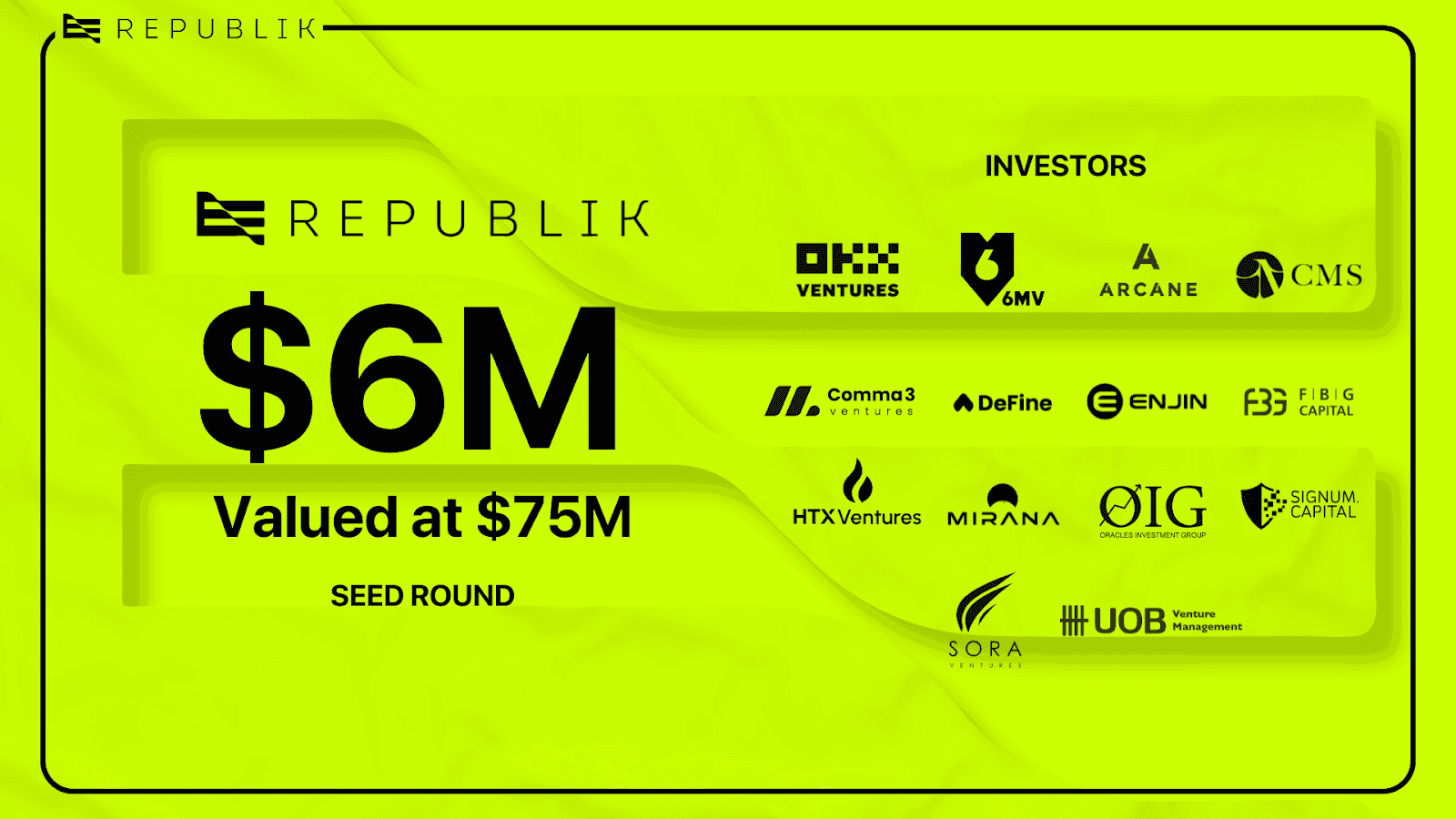 HTX Ventures Announces Investment in REPUBLIK’s $6M Seed Funding Round