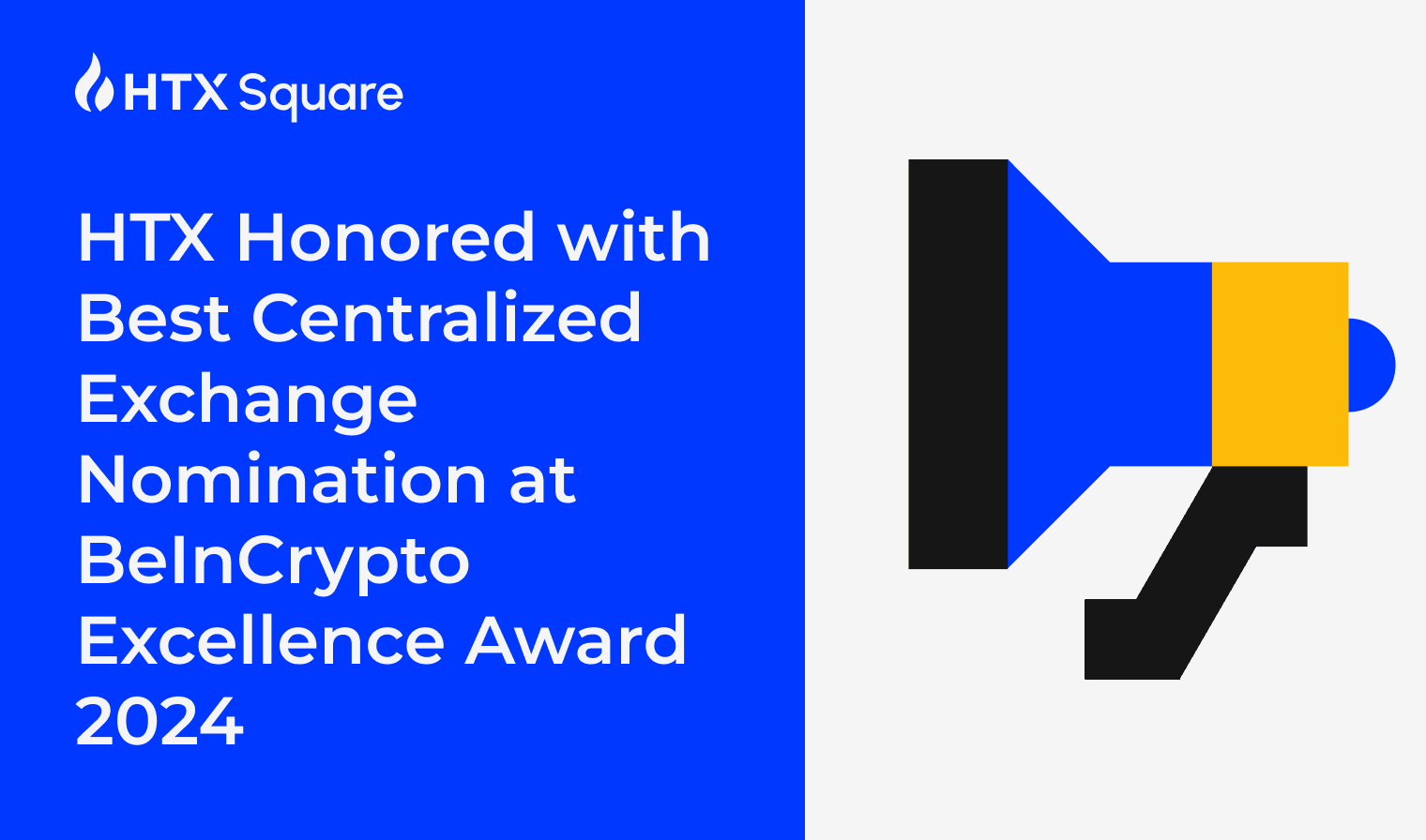 HTX Honored with Best Centralized Exchange Nomination at BeInCrypto Excellence Award 2024
