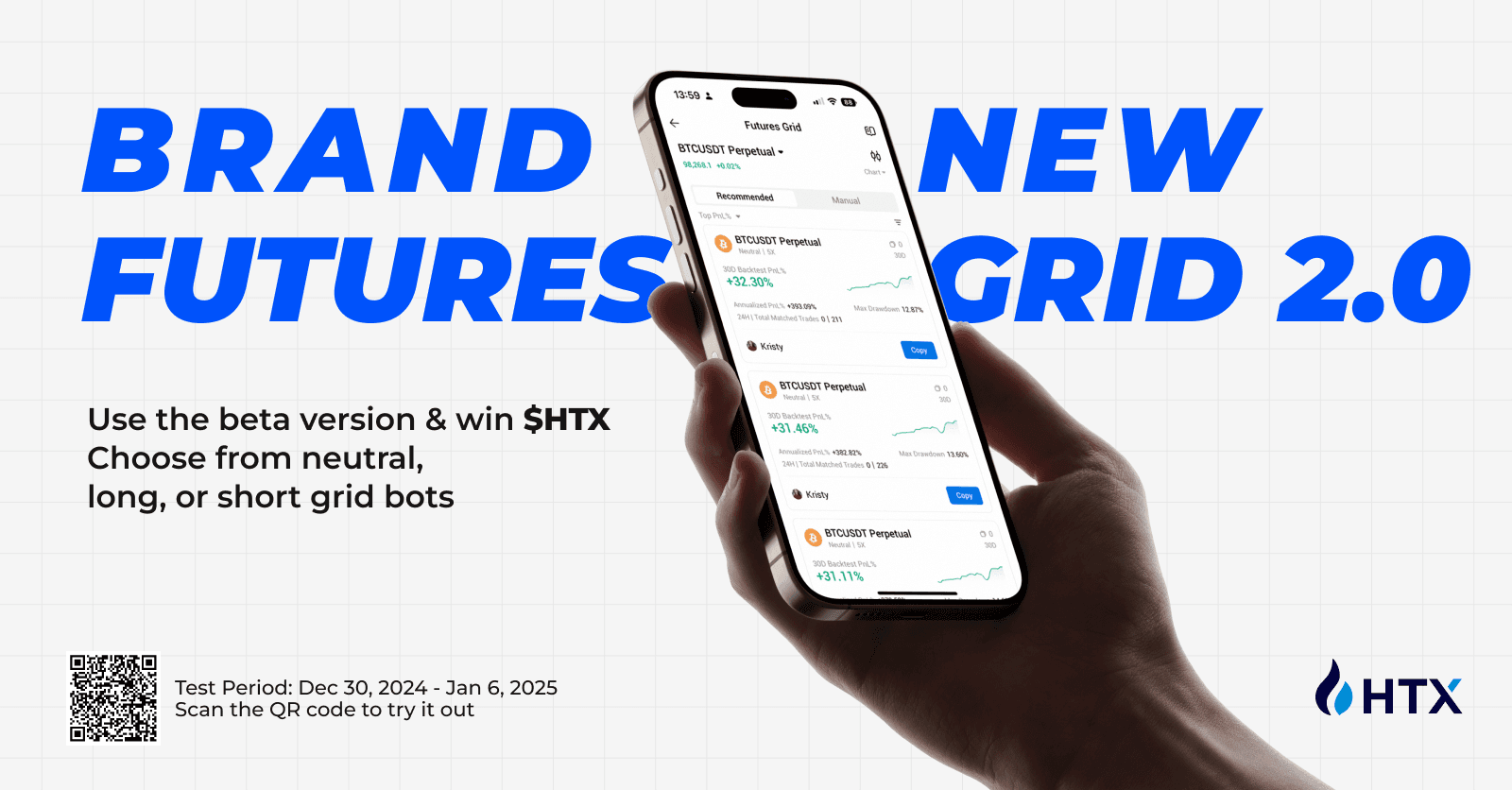 HTX Introduces Futures Grid 2.0: Smarter Strategies, Bigger Wins, and Massive $HTX Rewards in Beta Test
