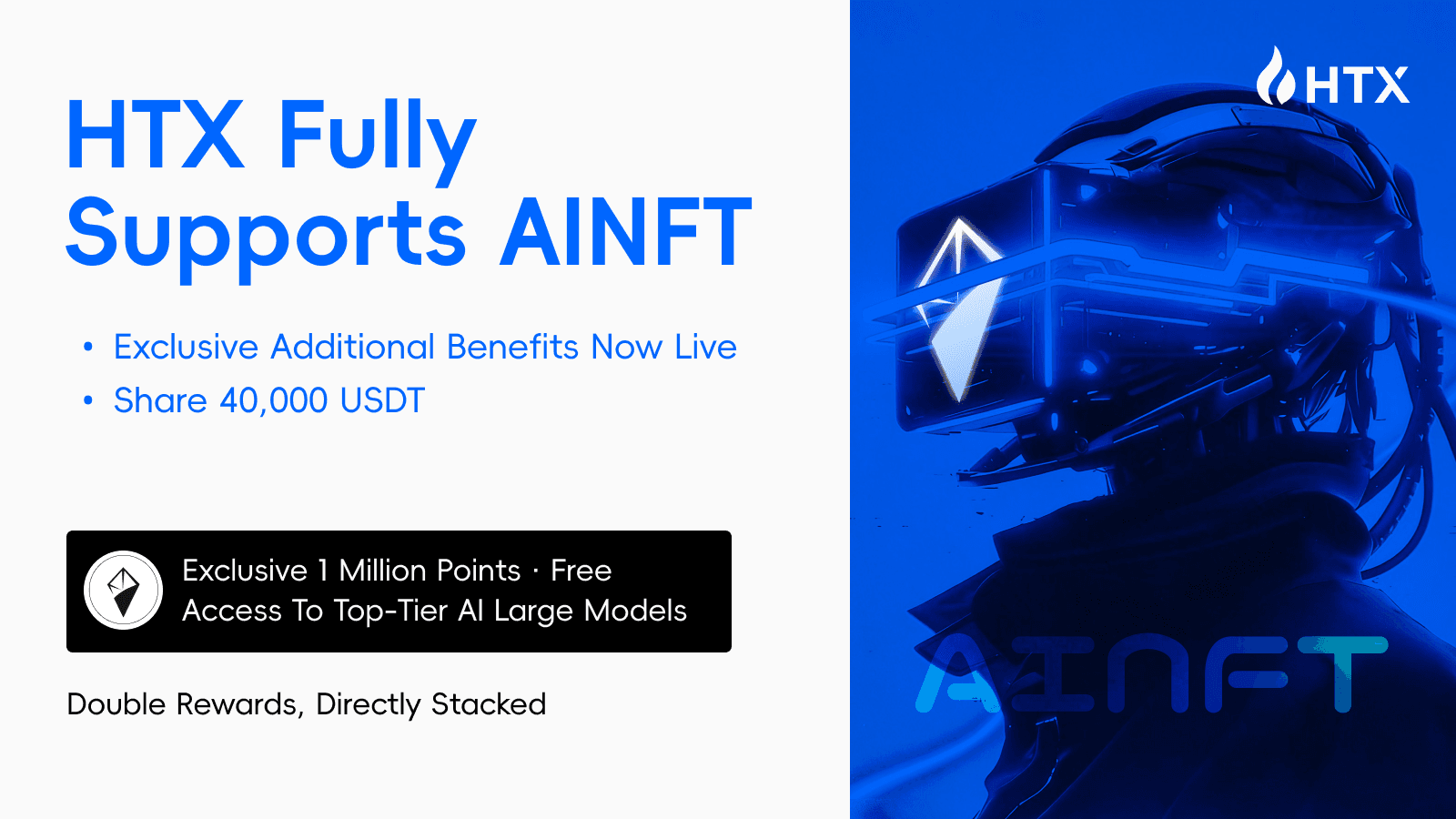 HTX and AINFT Collaborate to Build a New Web3 AI Gateway, Offering Free Access to Leading AI Models and a 40,000 USDT Prize Pool