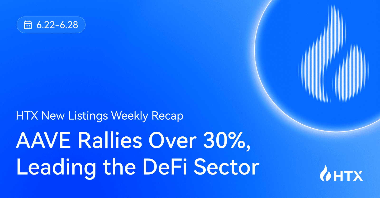 HTX Hot Listings Weekly Recap (June 22–28): AAVE Rallies Over 30%, Leading the DeFi Sector