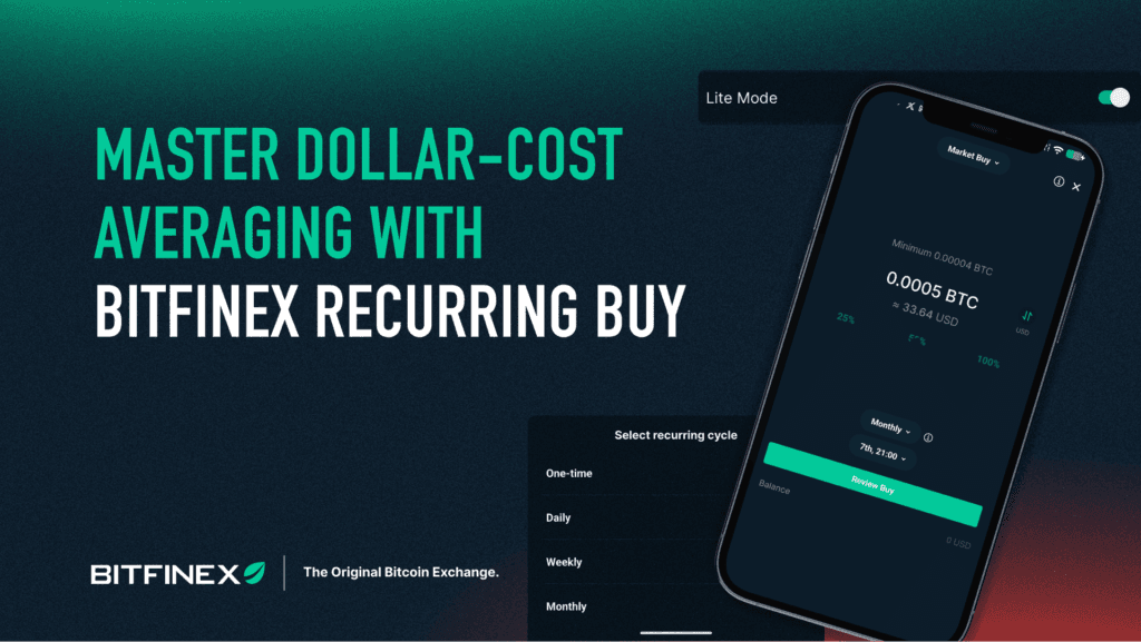 Master Dollar-Cost Averaging with Bitfinex Recurring Buy