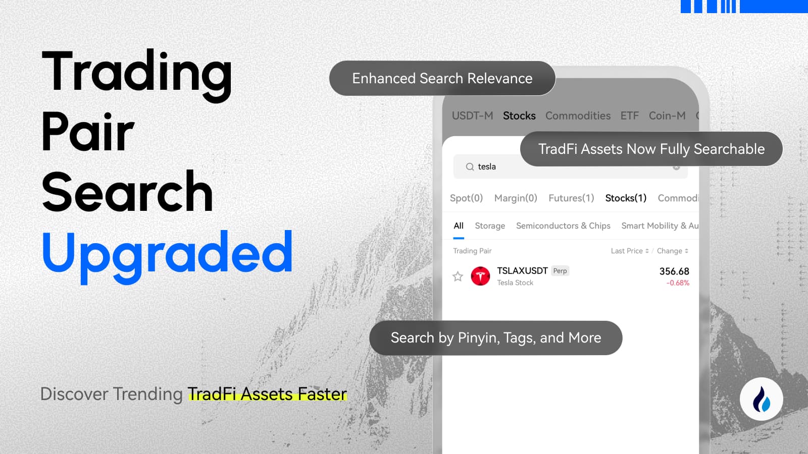 Trading Pair Search Upgraded: Discover Trending TradFi Assets Faster