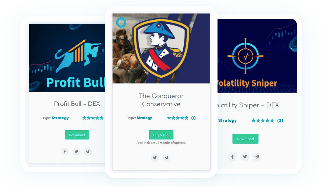 Mockup of a Trading Strategy Seller