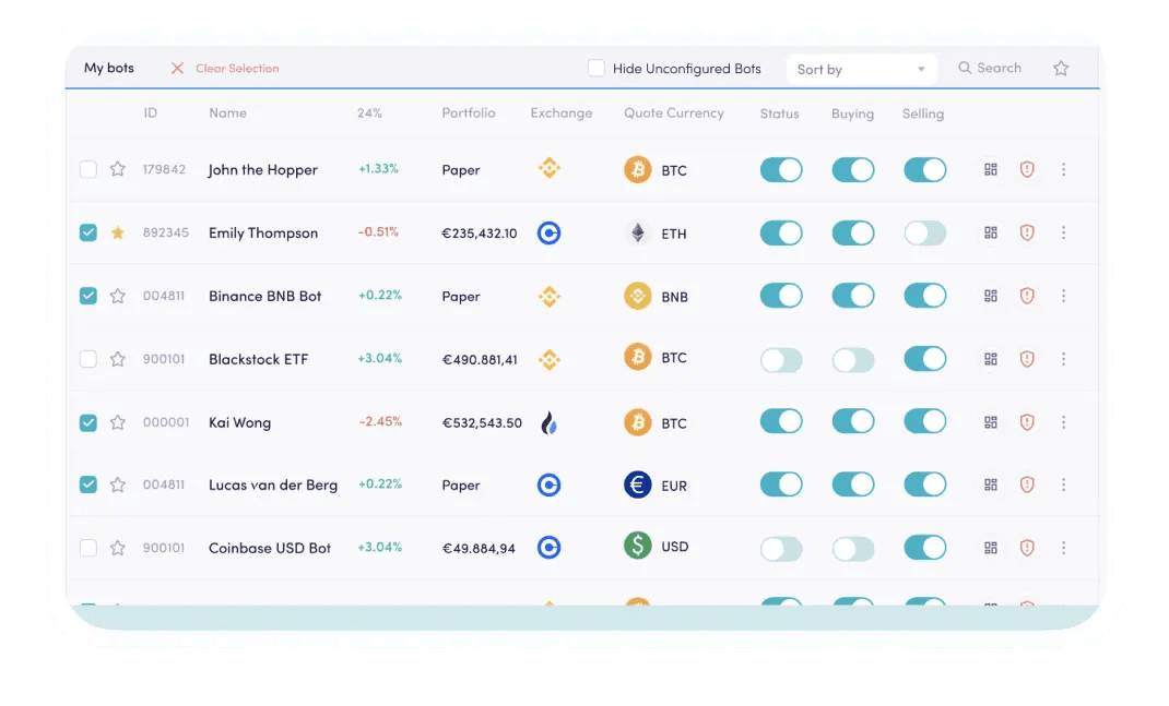 Manage your bots in bulk, with the Bulk Bot Manager.